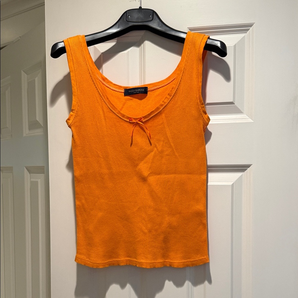 Piazza Sempione Bright Orange Tank Top